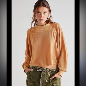 Free People Fun Times cropped pullover by We The Free size XS NEW